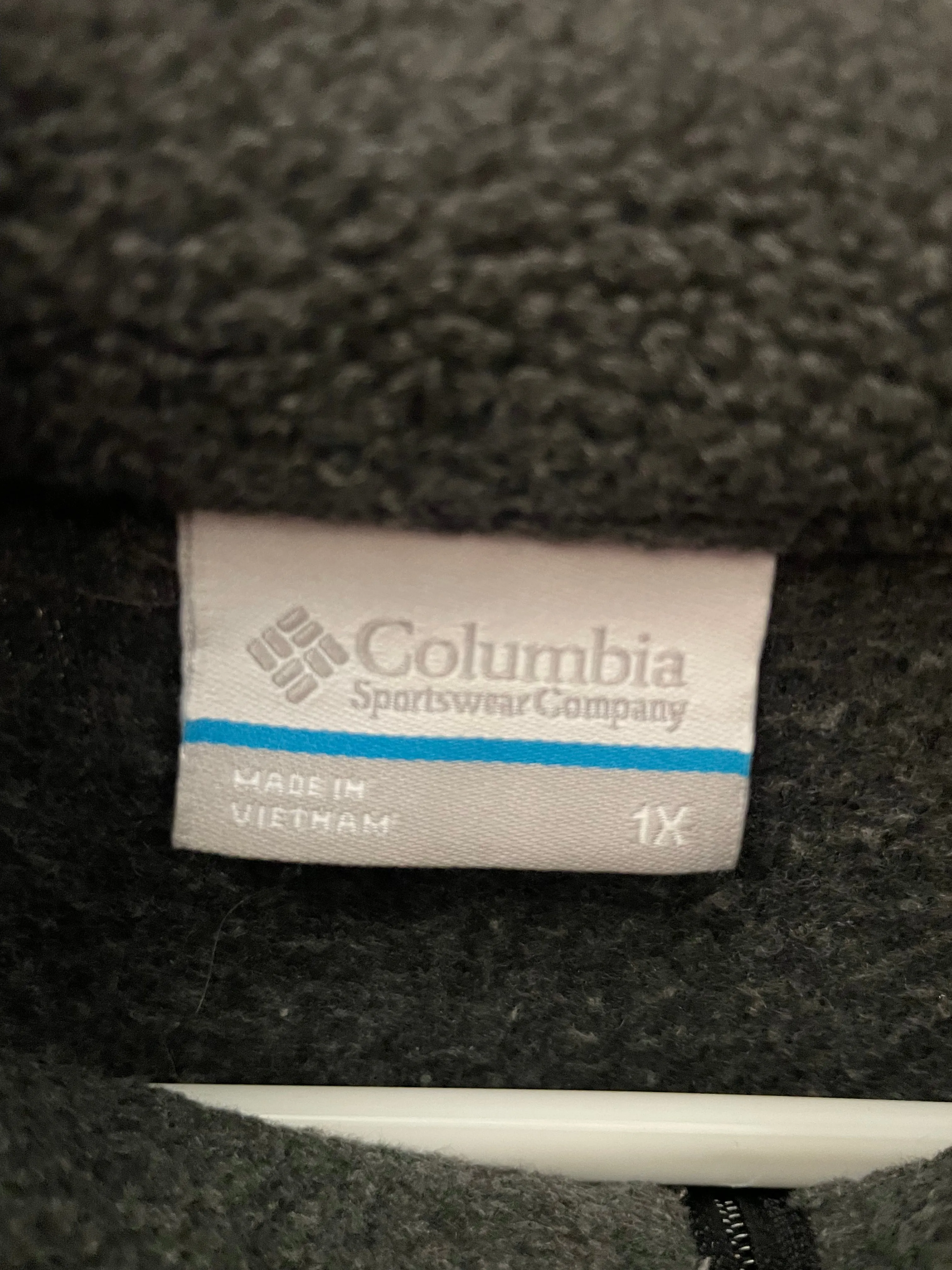 [pics, Meas] €*^ Mens XLarge Columbia Gray Full Zip Up Fleece Jacket Pockets Medium Weight