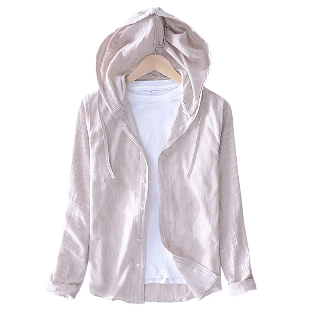 Pologize™ Hensley Linen Blend Hooded Shirt