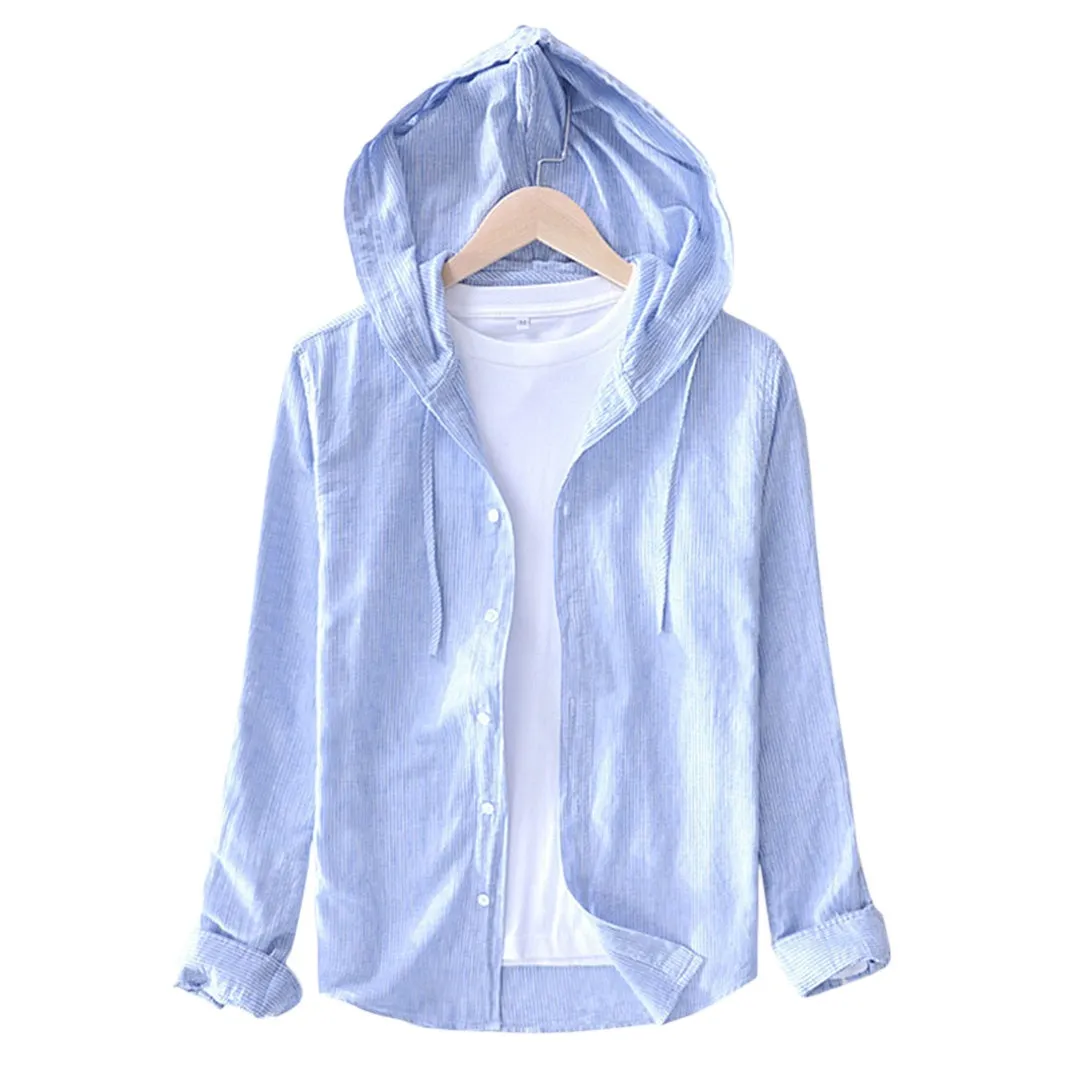 Pologize™ Hensley Linen Blend Hooded Shirt