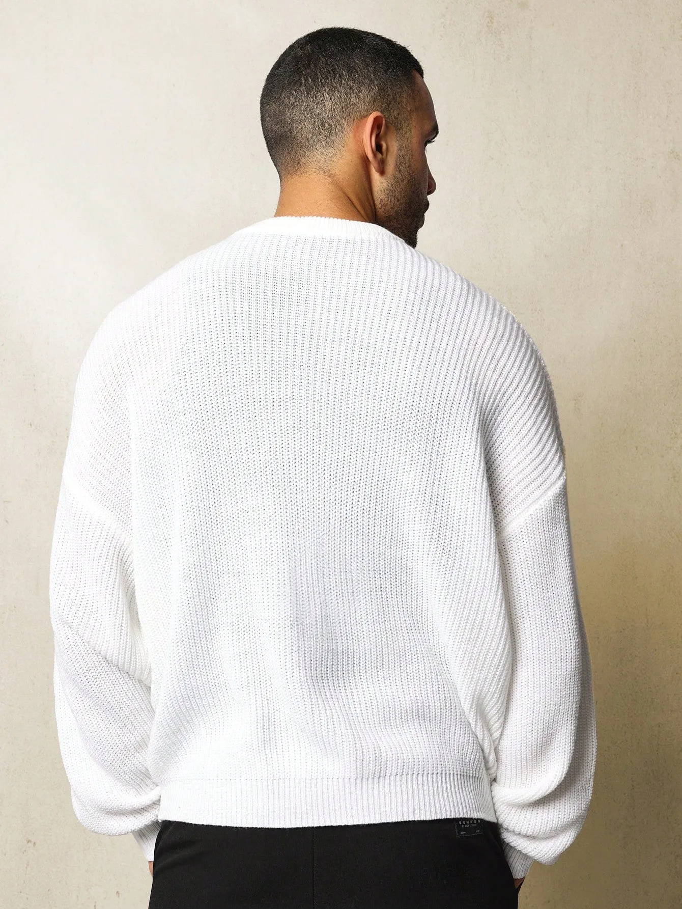 Regular Fit Crew Neck Embroidered Sweater