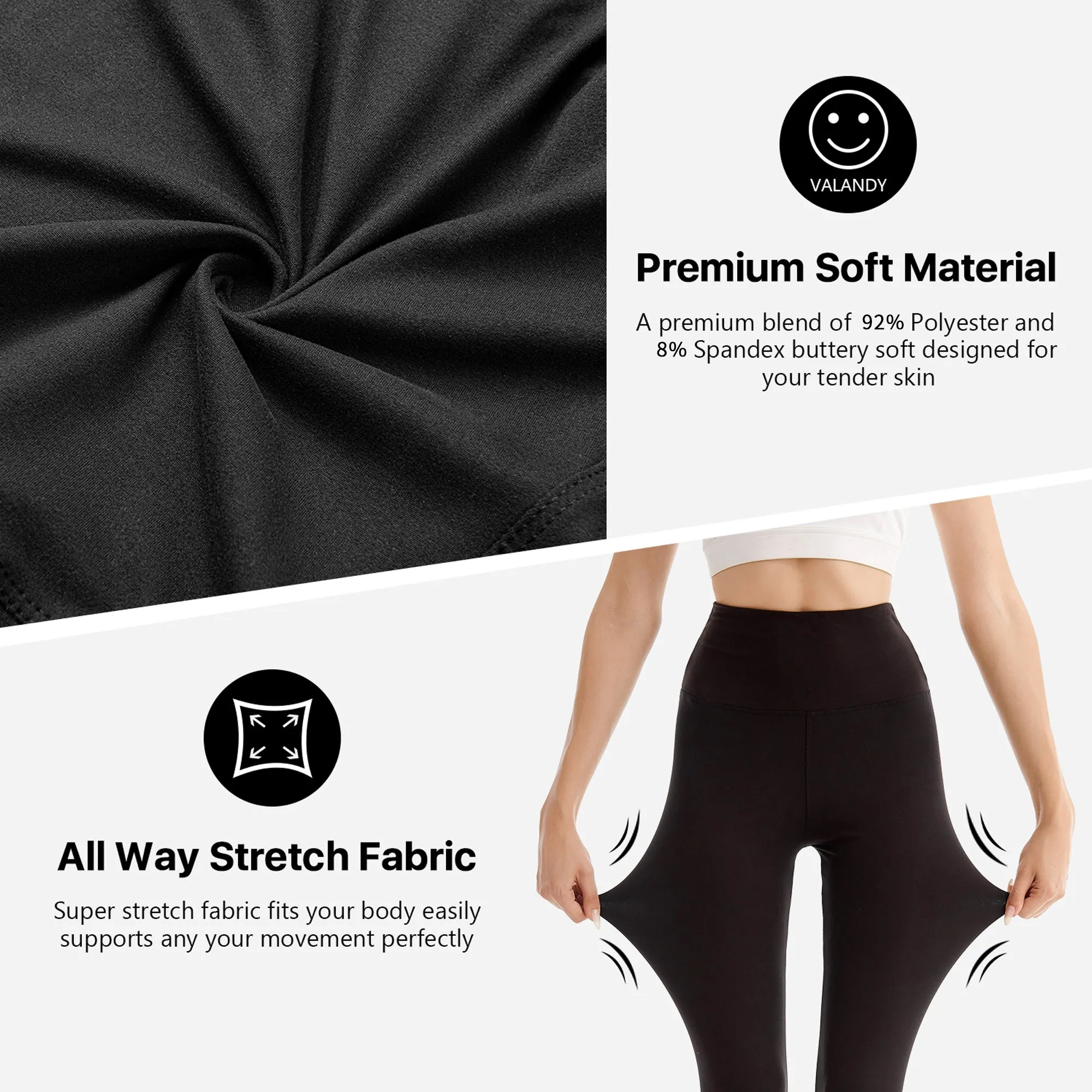 SINOPHANT High Waisted Leggings for Women - Full Length Buttery Soft Yoga Pants for Workout Athletic