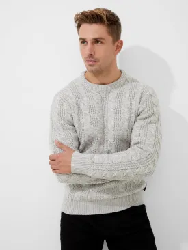 Soft Cable Knit Crew Neck Jumper