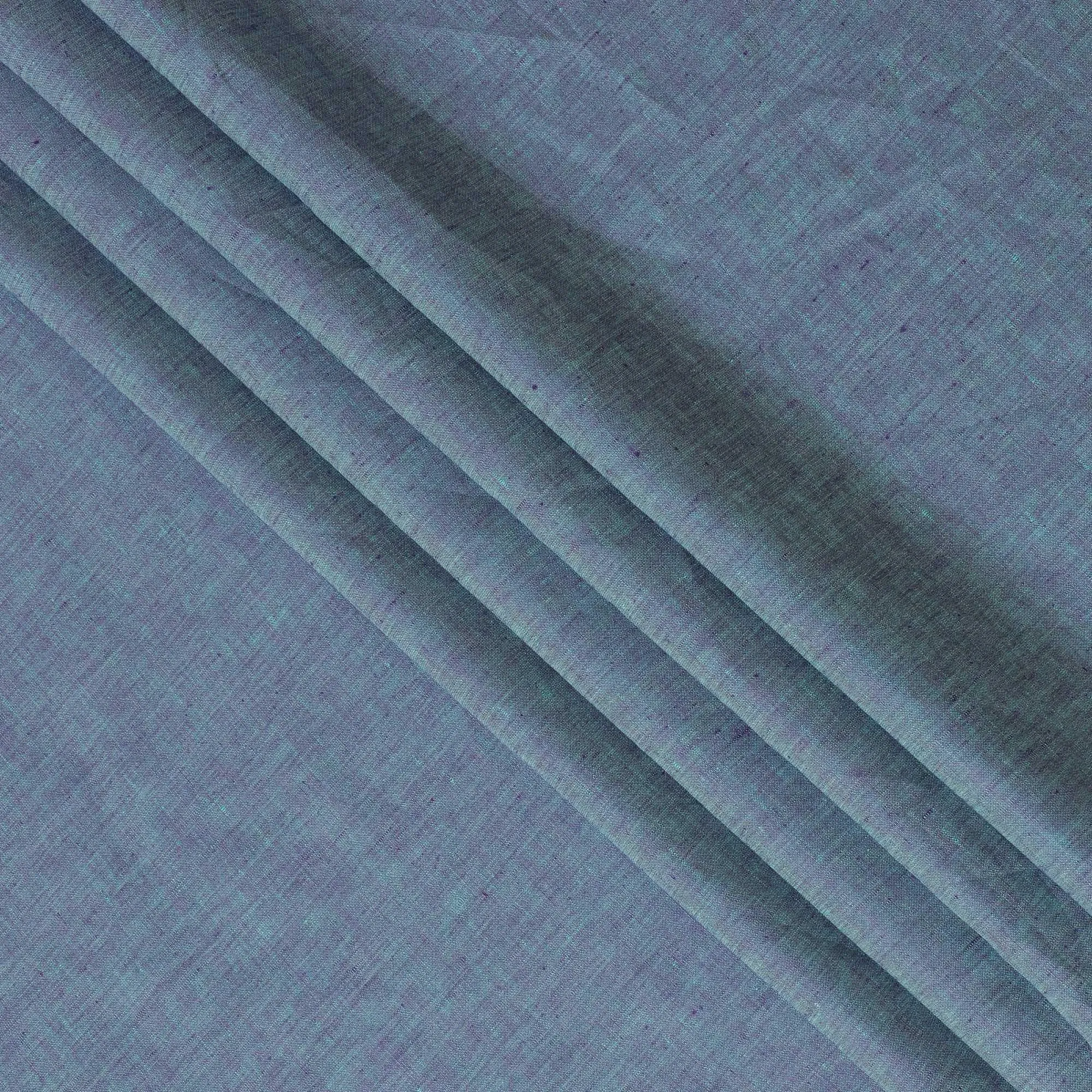 Steel blue Plain Premium pure linen fabric 60Lea-D15886