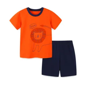 Toddler Boy's Animal Lion T-shirt and Shorts Set