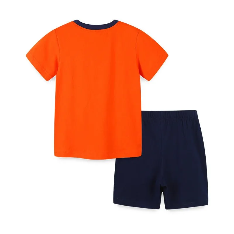 Toddler Boy's Animal Lion T-shirt and Shorts Set