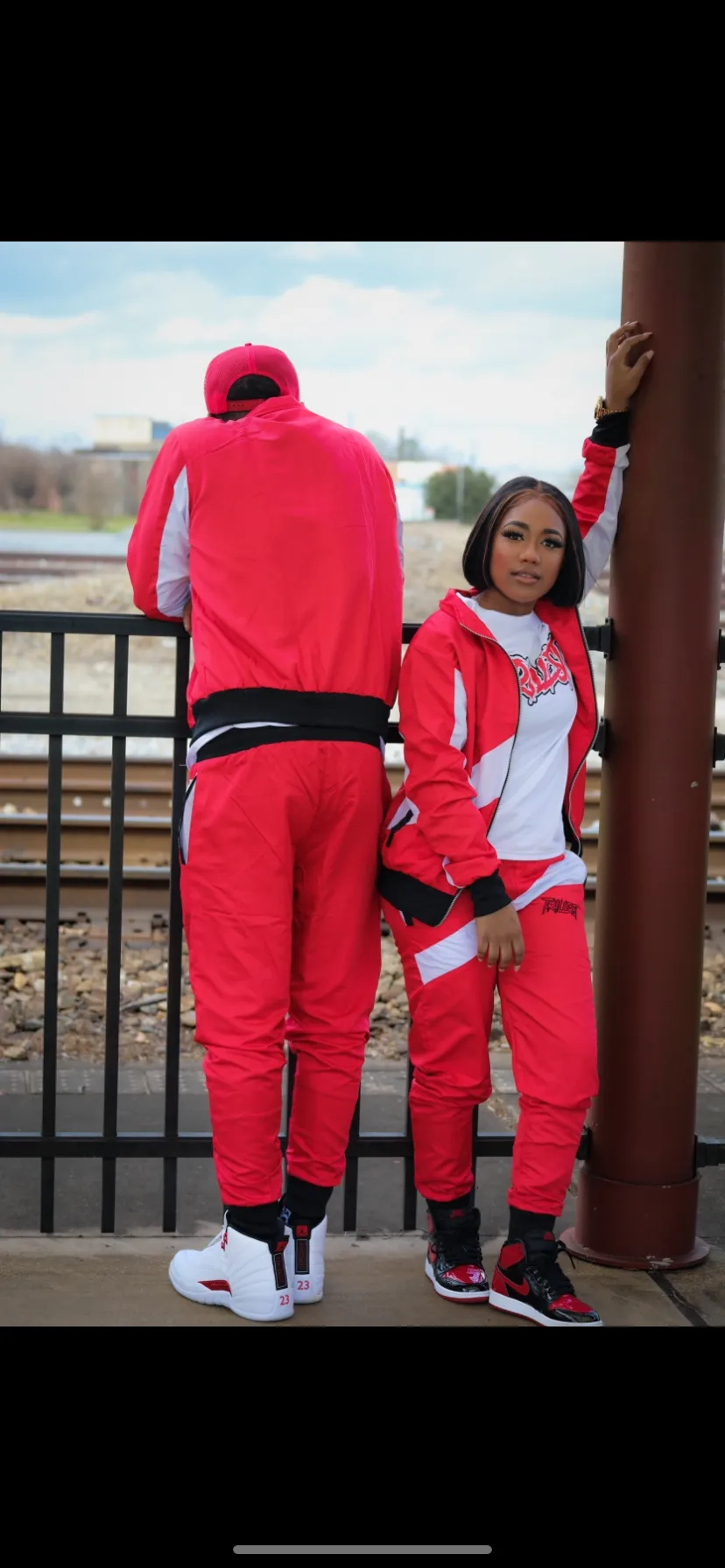 Trillest Red/White Windbreaker Jacket