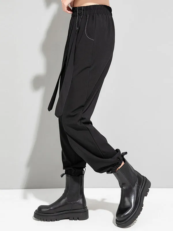 Urban High-Waisted Black Casual Pants Bottoms Harem Pants