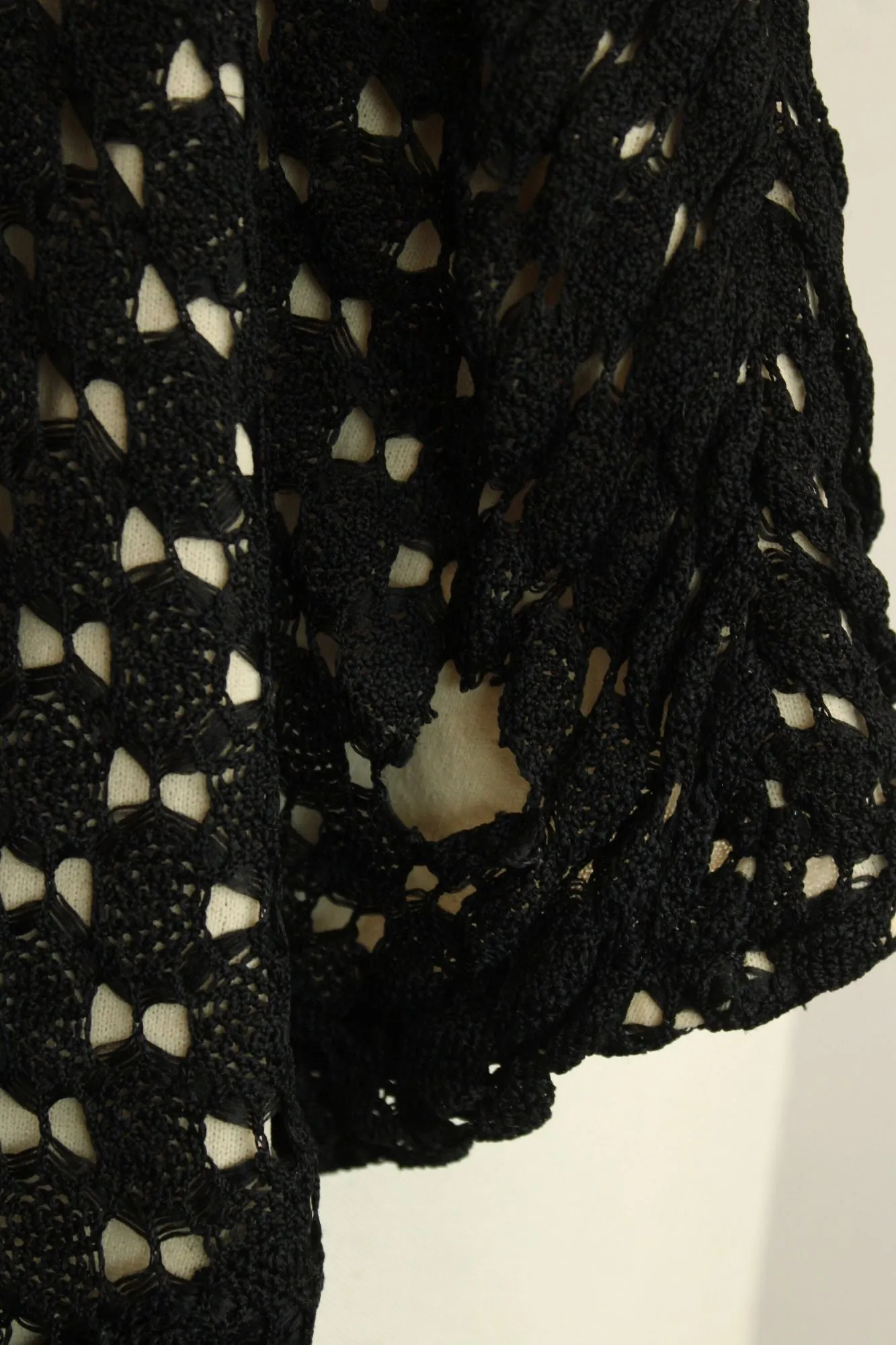 Vintage 1960s Black Crochet Swimsuit