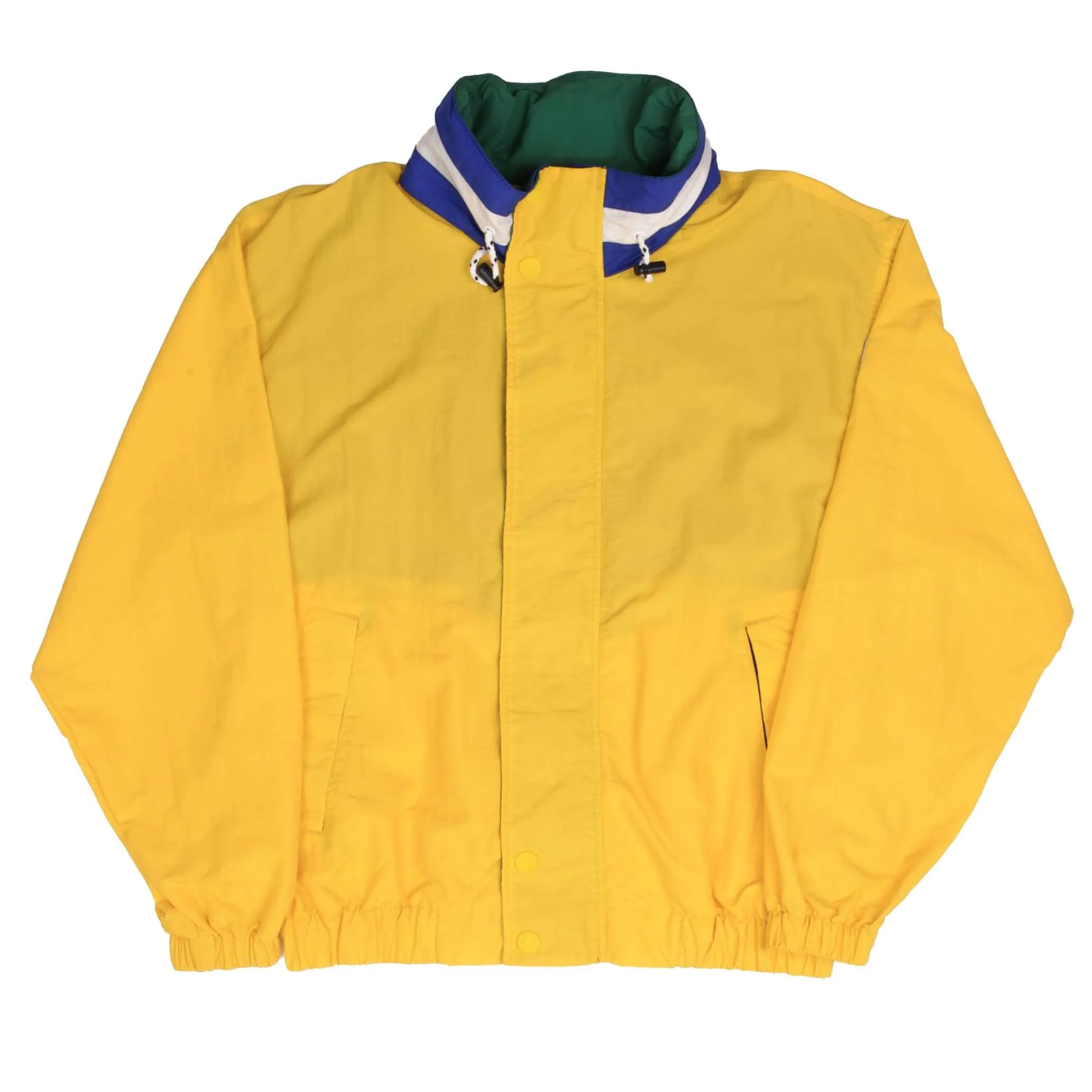 VINTAGE TOMMY HILFIGER YELLOW WINDBREAKER JACKET 1990S SIZE LARGE