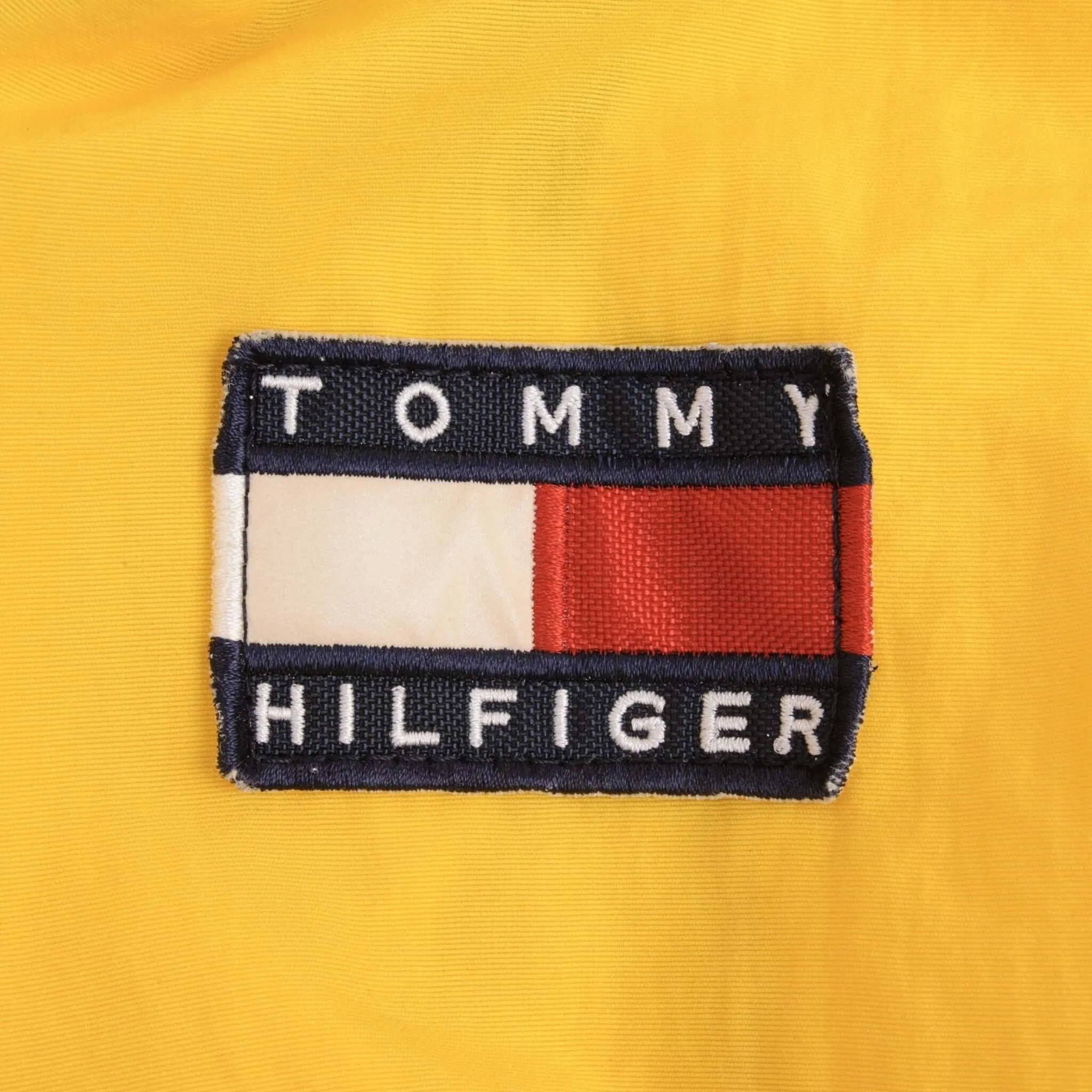 VINTAGE TOMMY HILFIGER YELLOW WINDBREAKER JACKET 1990S SIZE LARGE