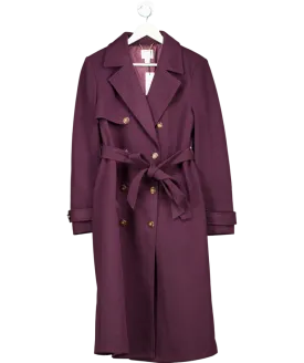 Wallis Purple Twill Trench Coat UK 16