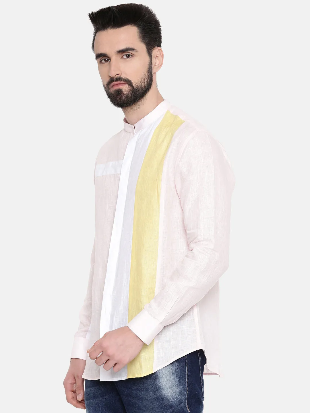 White Linen Designer Shirt - MM0810