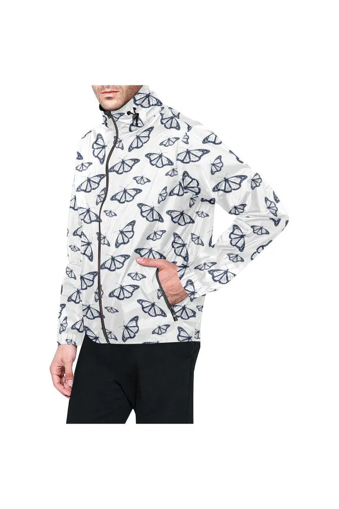 wht butterfly H23 HOOD LR Unisex All Over Print Windbreaker (Model H23)