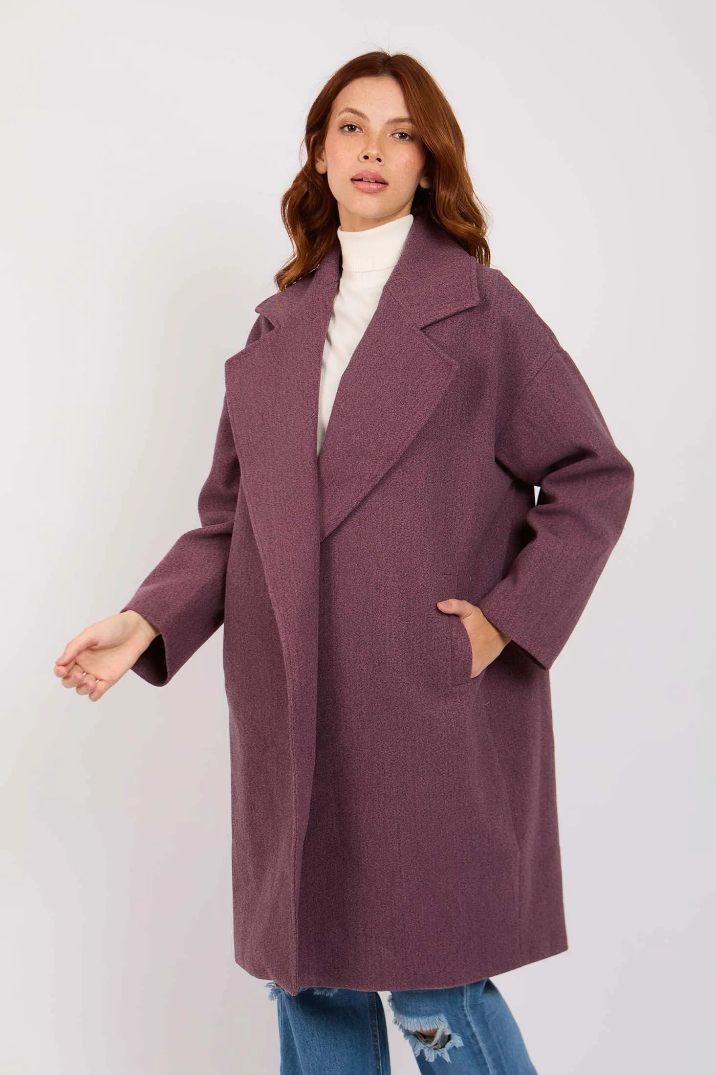 Women Gookh Oversize Coat Purple