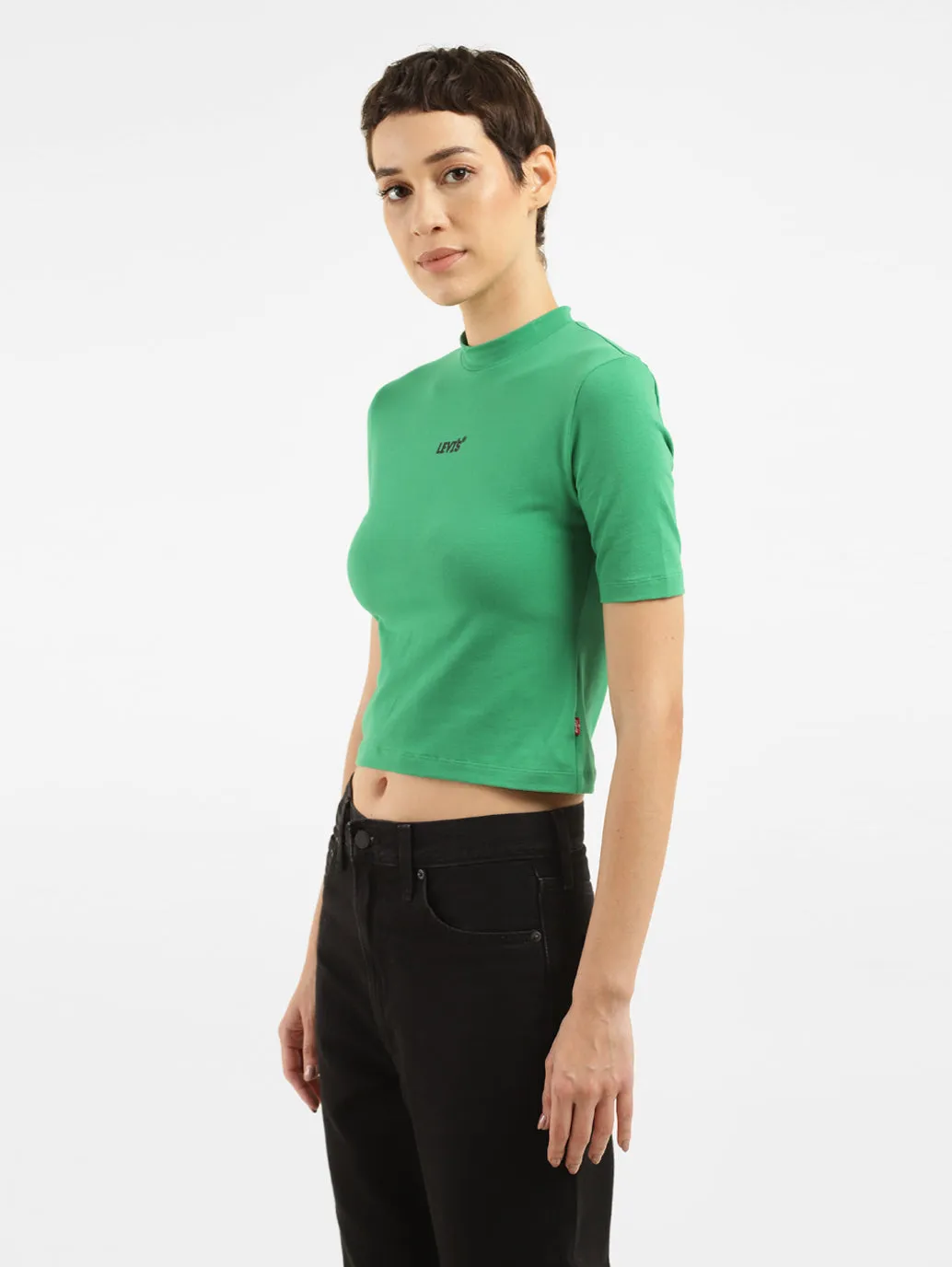 Women's Solid Slim Fit T-shirt