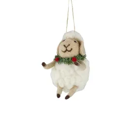 Xmas Sheep Hanger - White