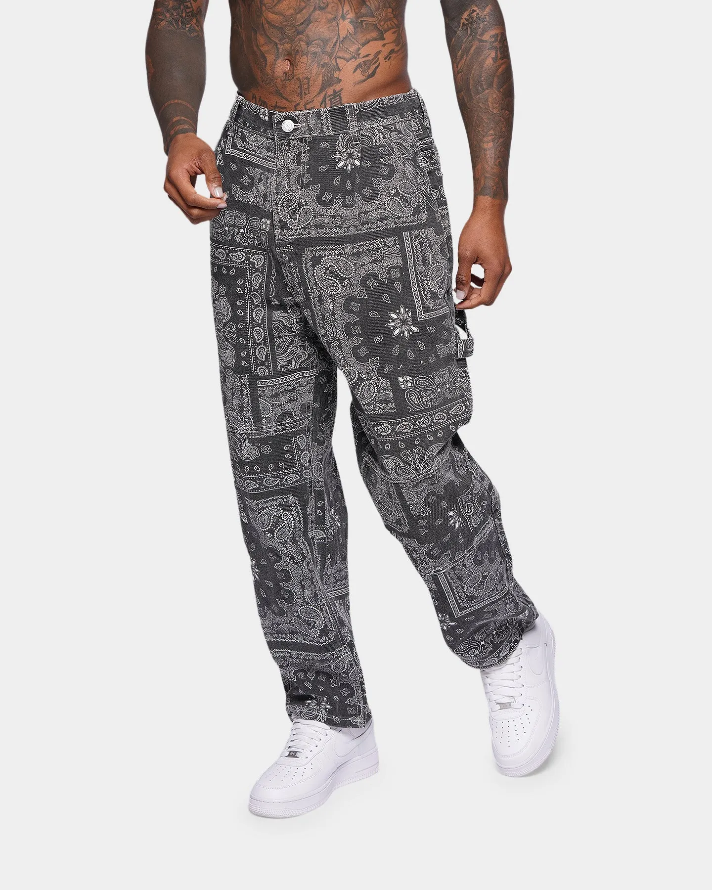 XXIII Keyon Paisley Jeans Black