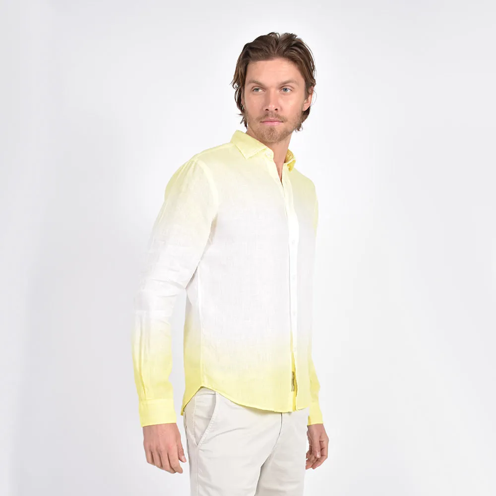 Yellow Ombré Linen Shirt