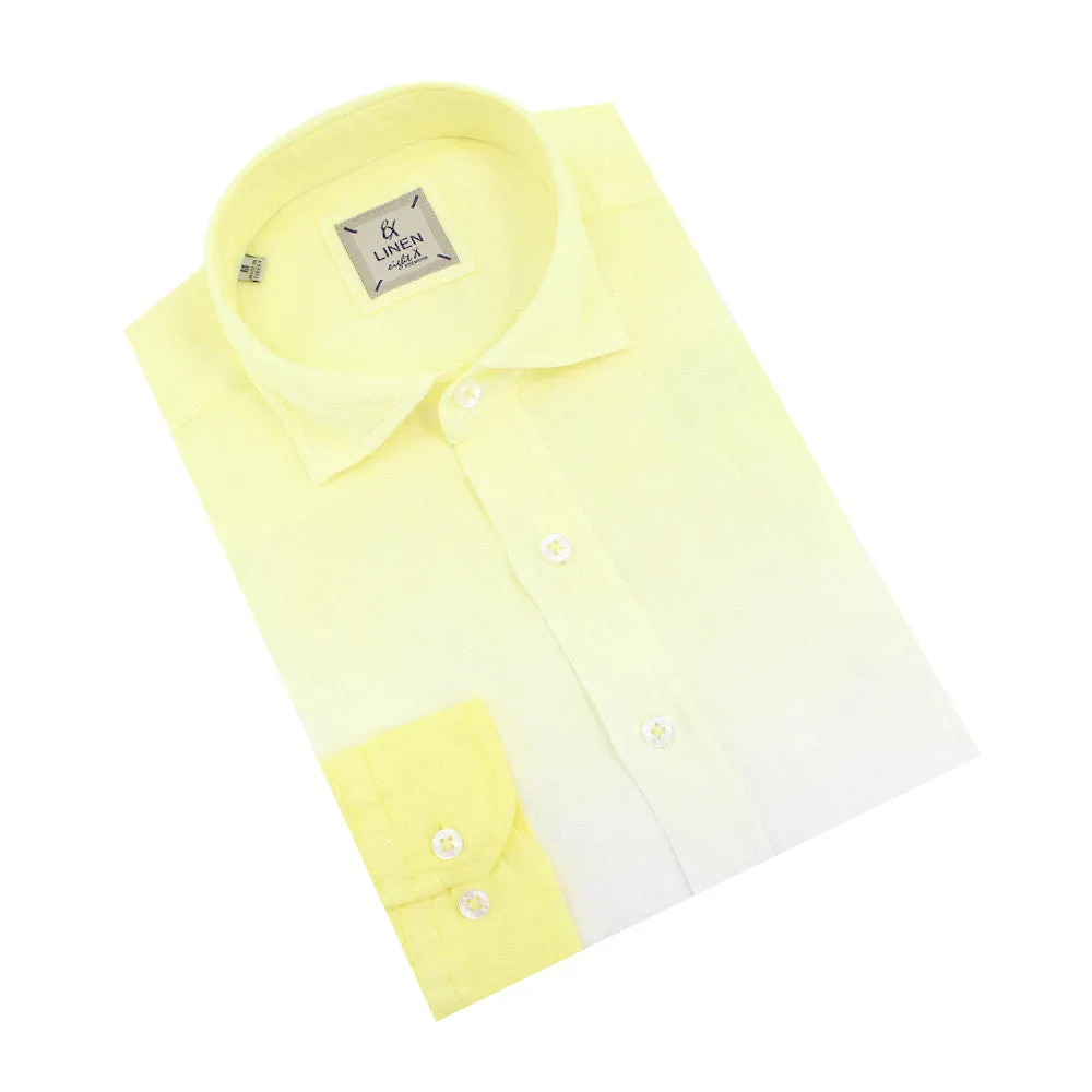 Yellow Ombré Linen Shirt